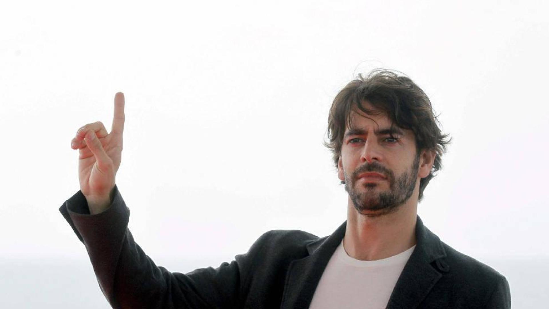 El actor Eduardo Noriega durante la presentación de su película 'Agnosia'.