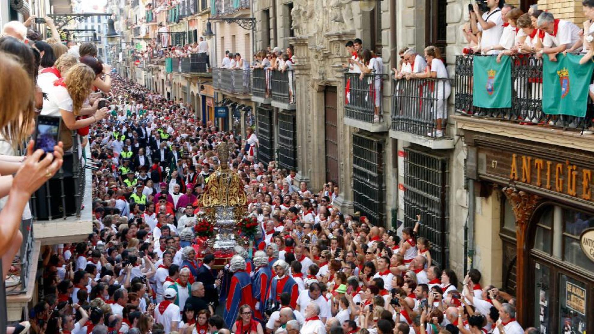 Procesión de San Fermín 2015.