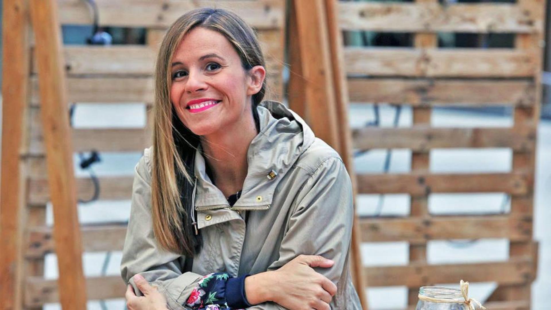 Laura Santolaya, ayer, en Pamplona, poco antes de intervenir en el Salón del Cómic de Navarra.