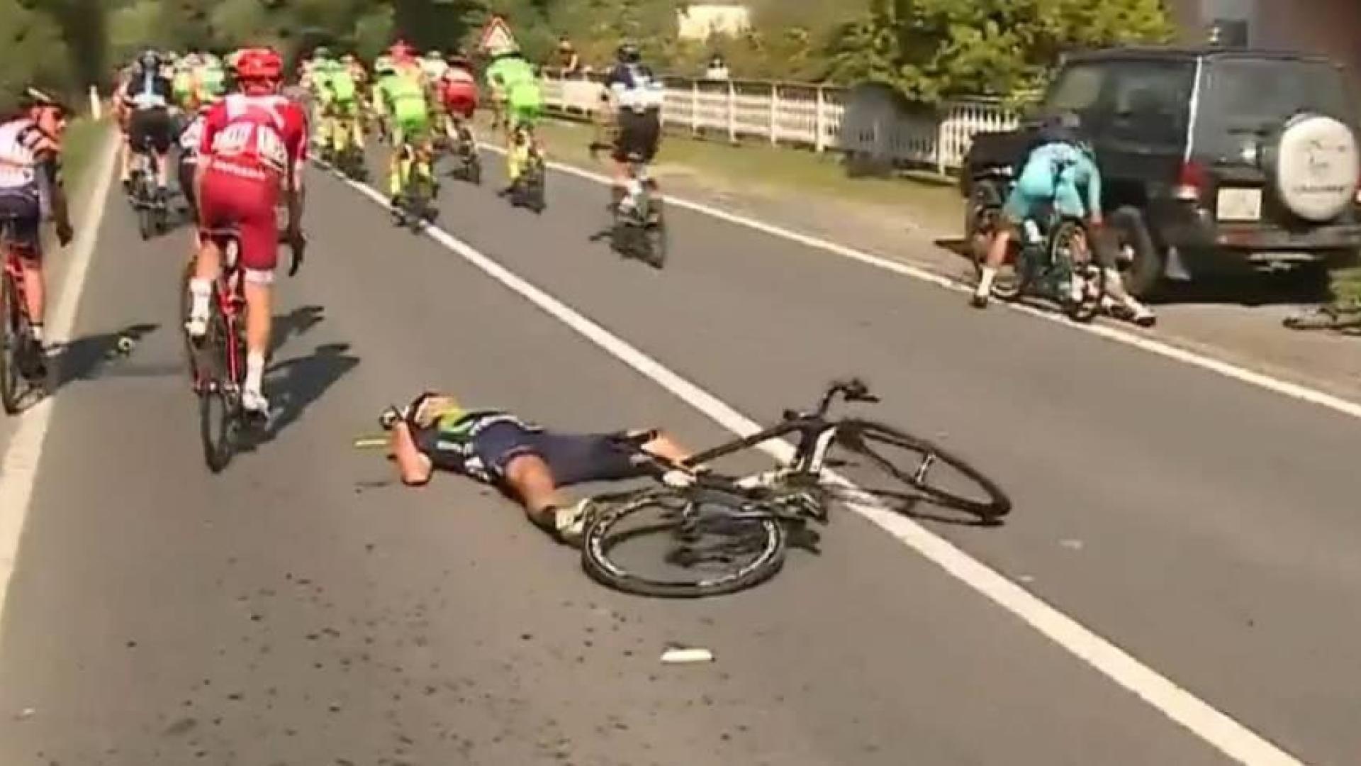 Malori sufre una dura caída en su regreso a la competición