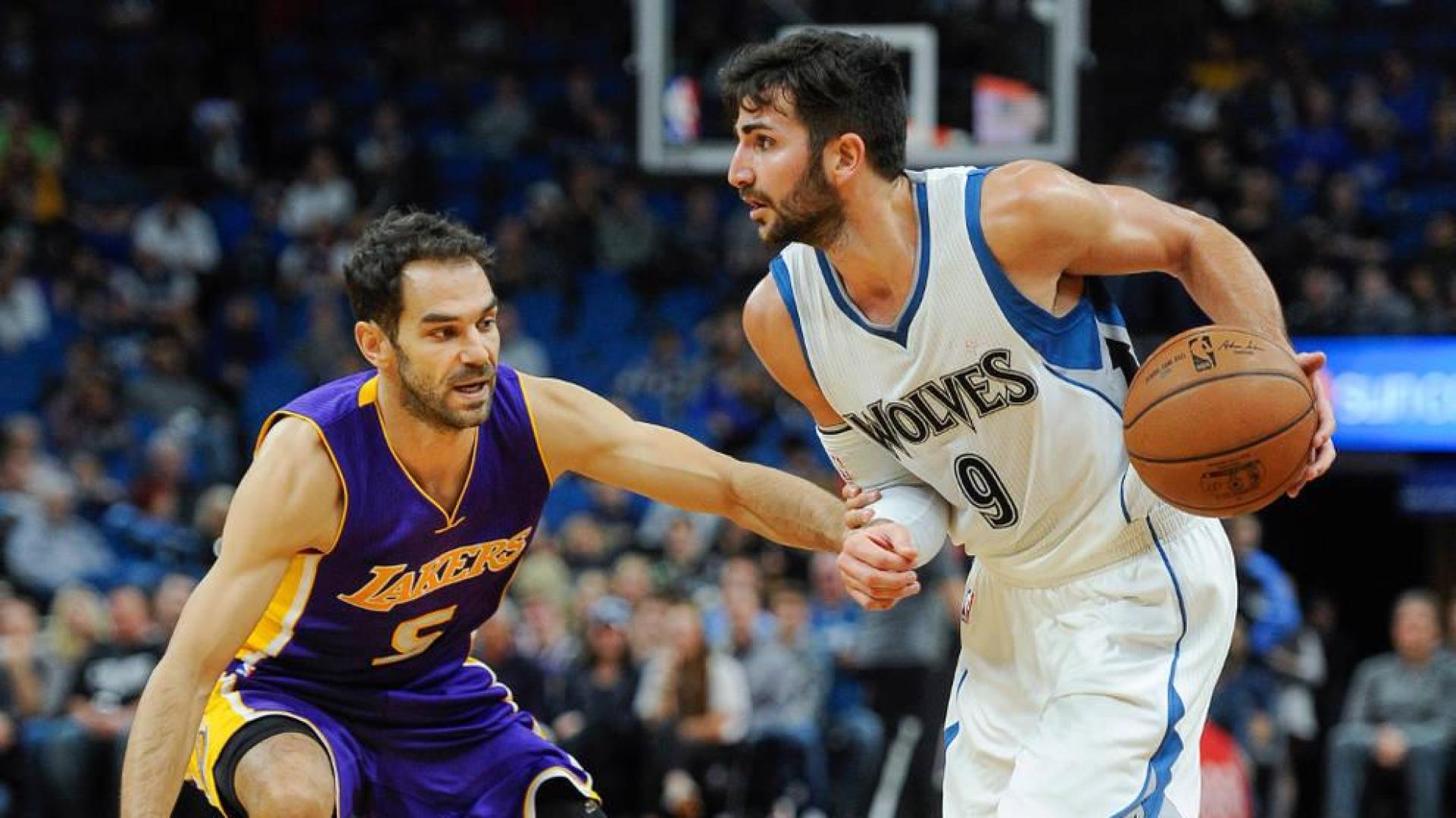 Ricky Rubio dirige la victoria contra los Lakers de Calderón
