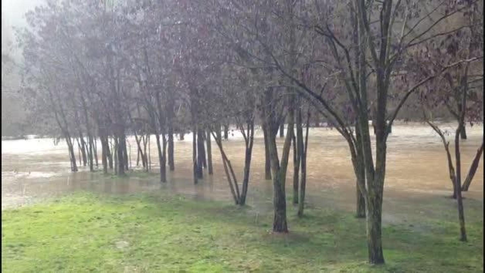 La playa de Oricáin, inundada