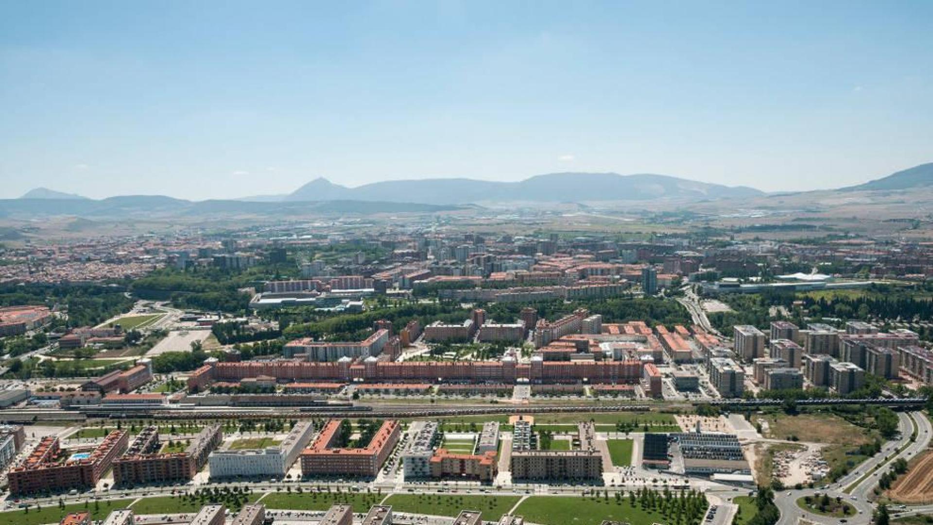 Imagen del barrio pamplonés de Buztintxuri, con uno de los porcentajes de morosidad más elevados.