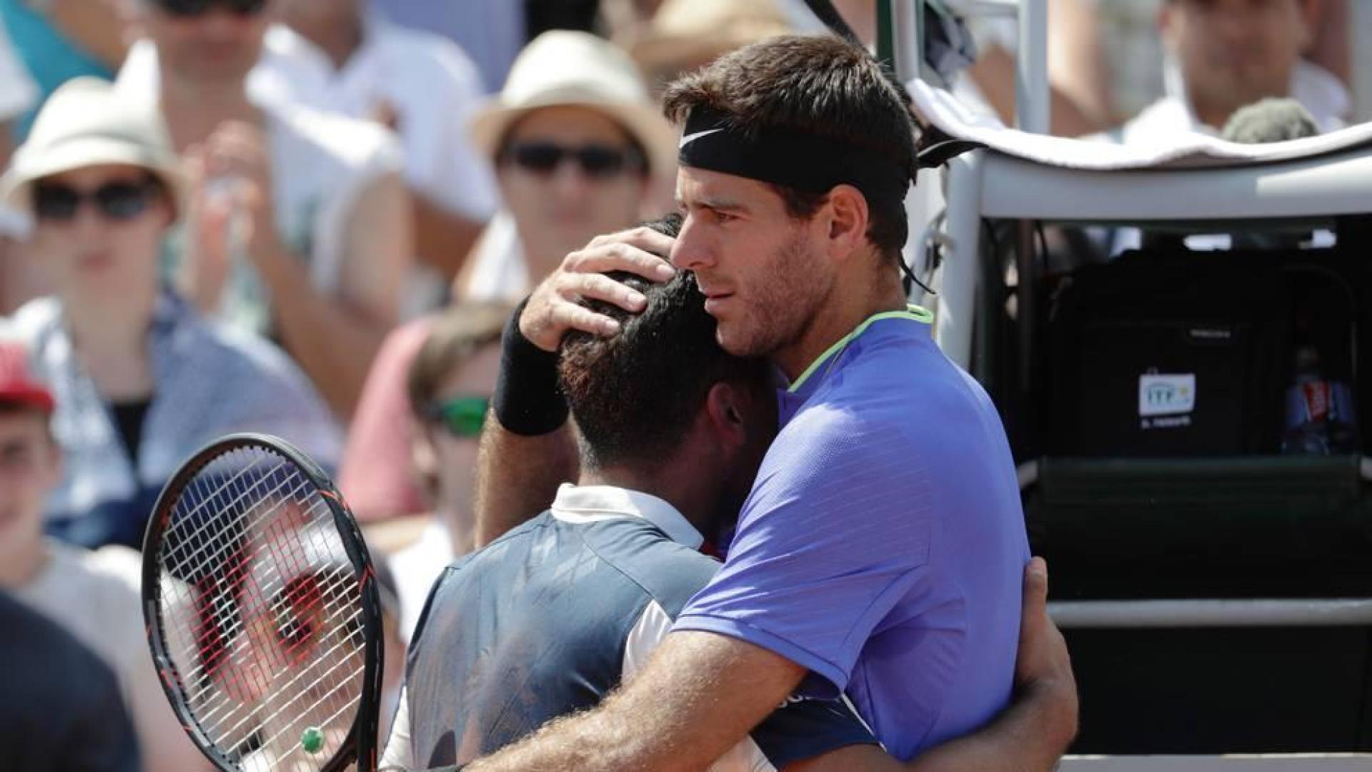 Del Potro muestra su lado más humano ante un Almagro desconsolado