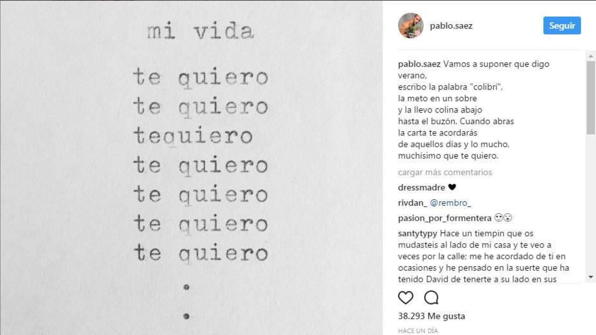 El novio de David Delfín se despide: "Mi vida, te quiero, te quiero, te quiero, te quiero..."
