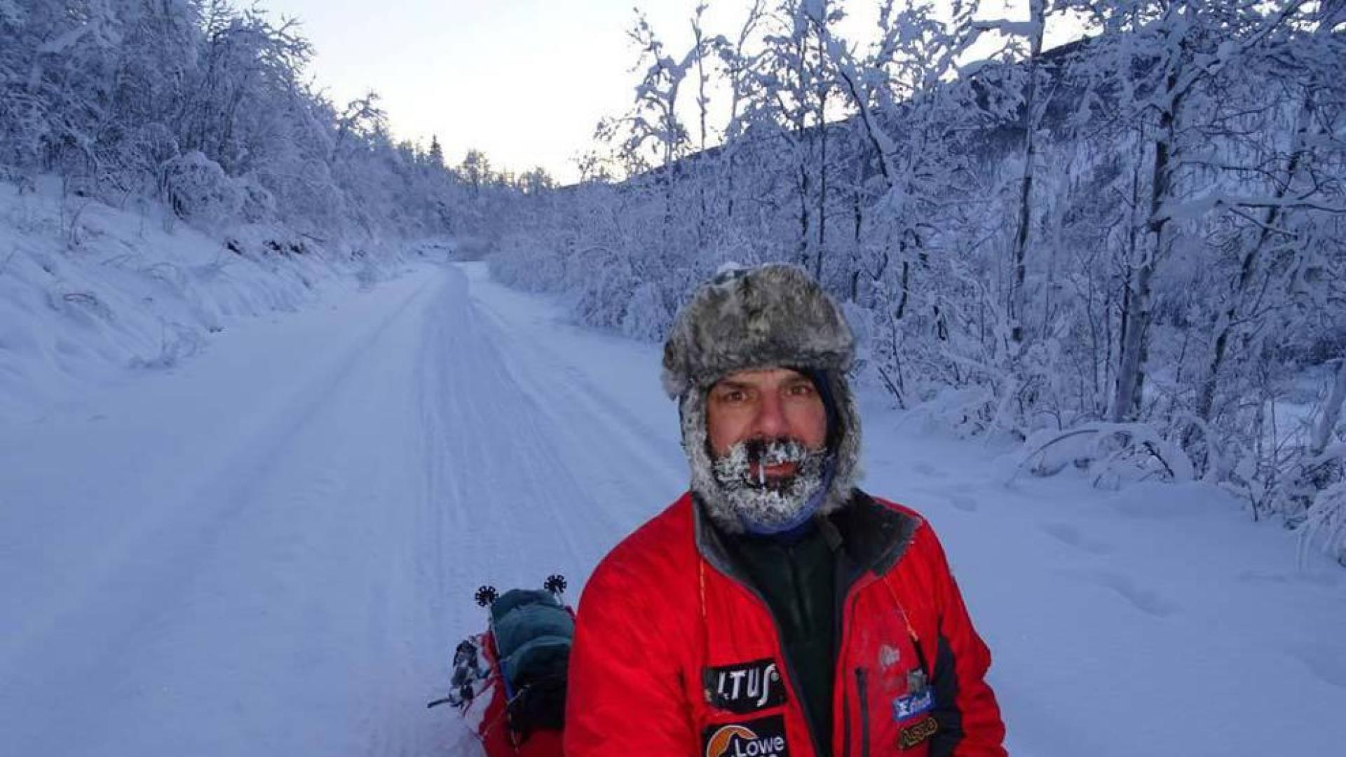 Un vecino de Pamplona recorre 1.000 km en Canadá venciendo al frío y a los lobos