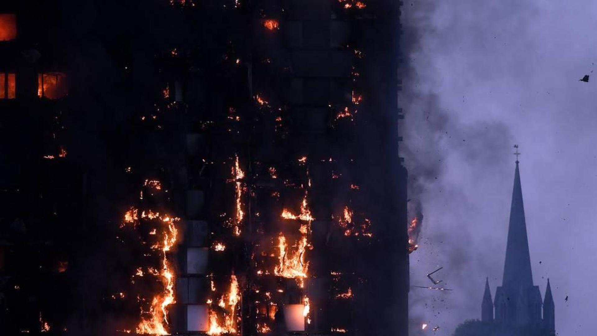Incendio de la Torre Grenfell, en Londres.