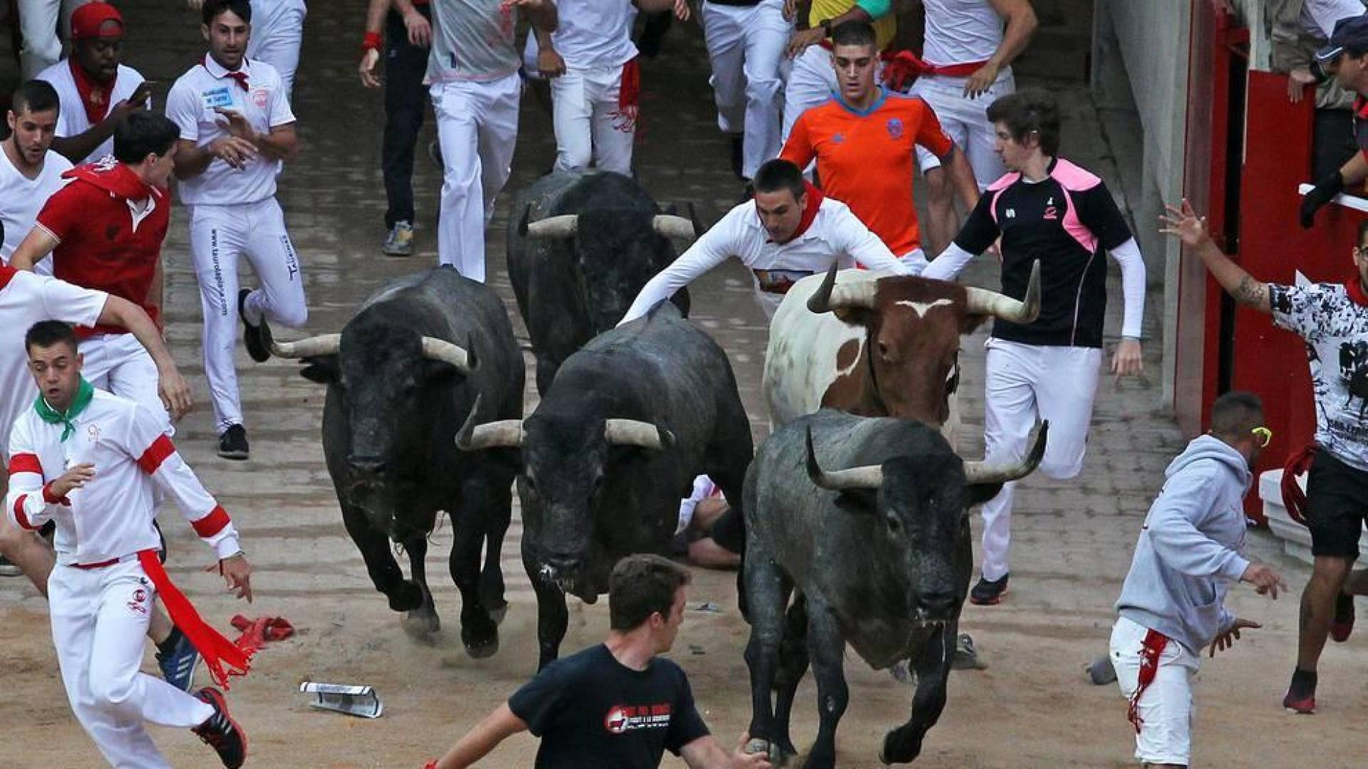 Imágenes exclusivas del segundo encierro de 2017 de los fotógrafos de Diario de Navarra.