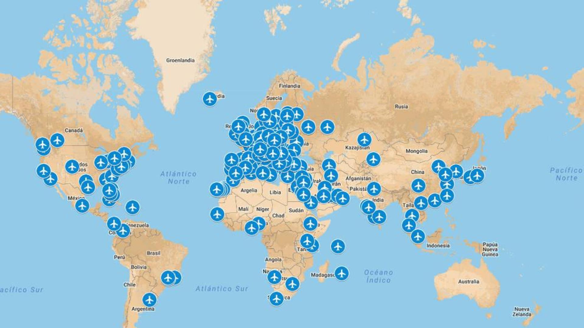 MAPA | ¿A dónde puedes volar gracias a la conexión Pamplona-Frankfurt?