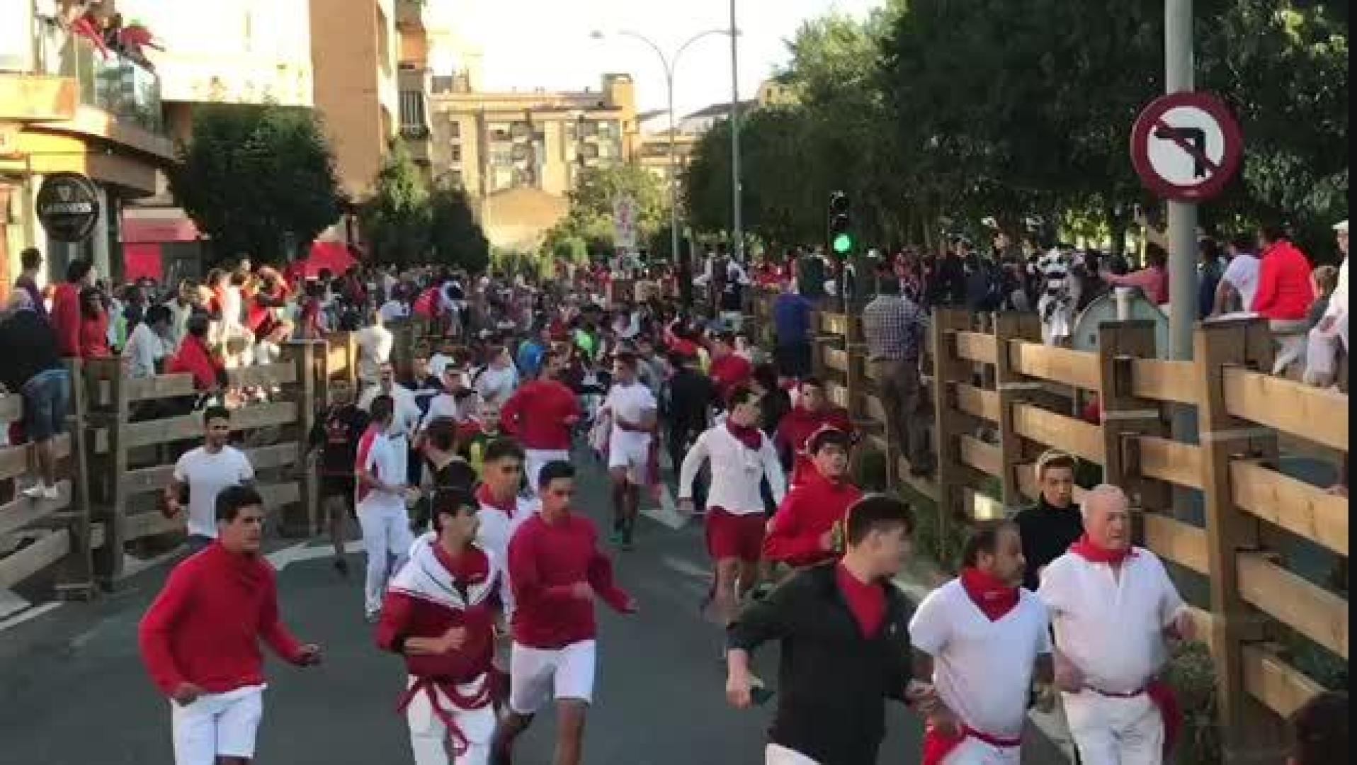 Segundo encierro de fiestas de Tudela 2017