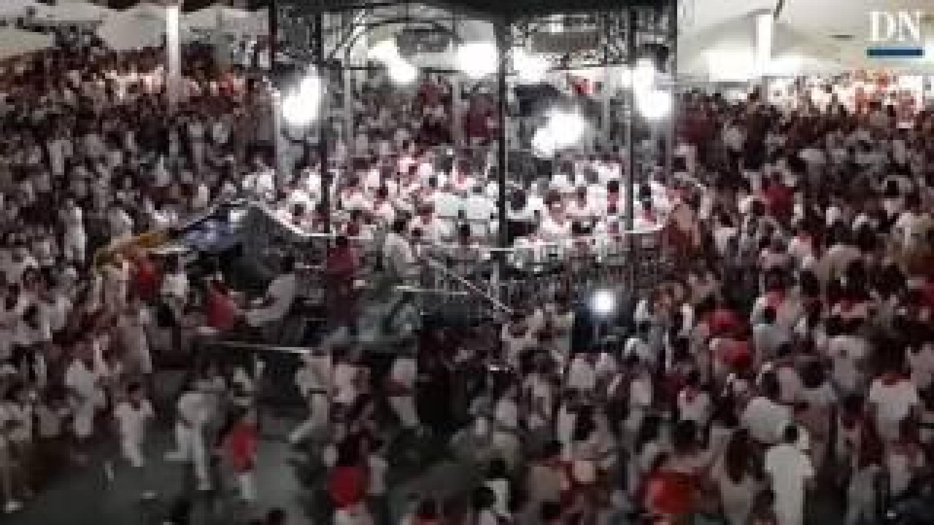 Baile de la Revoltosa en la plaza de los Fueros de Tudela
