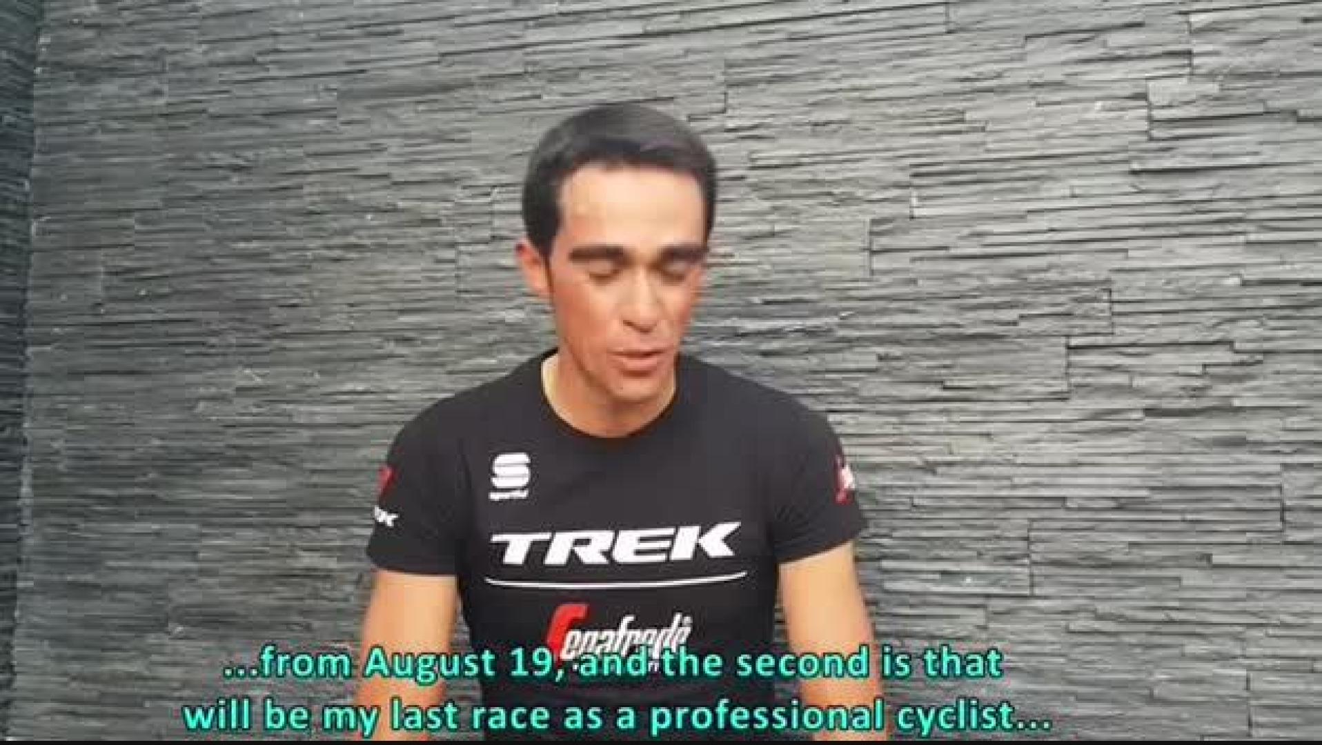 Alberto Contador anuncia su retirada