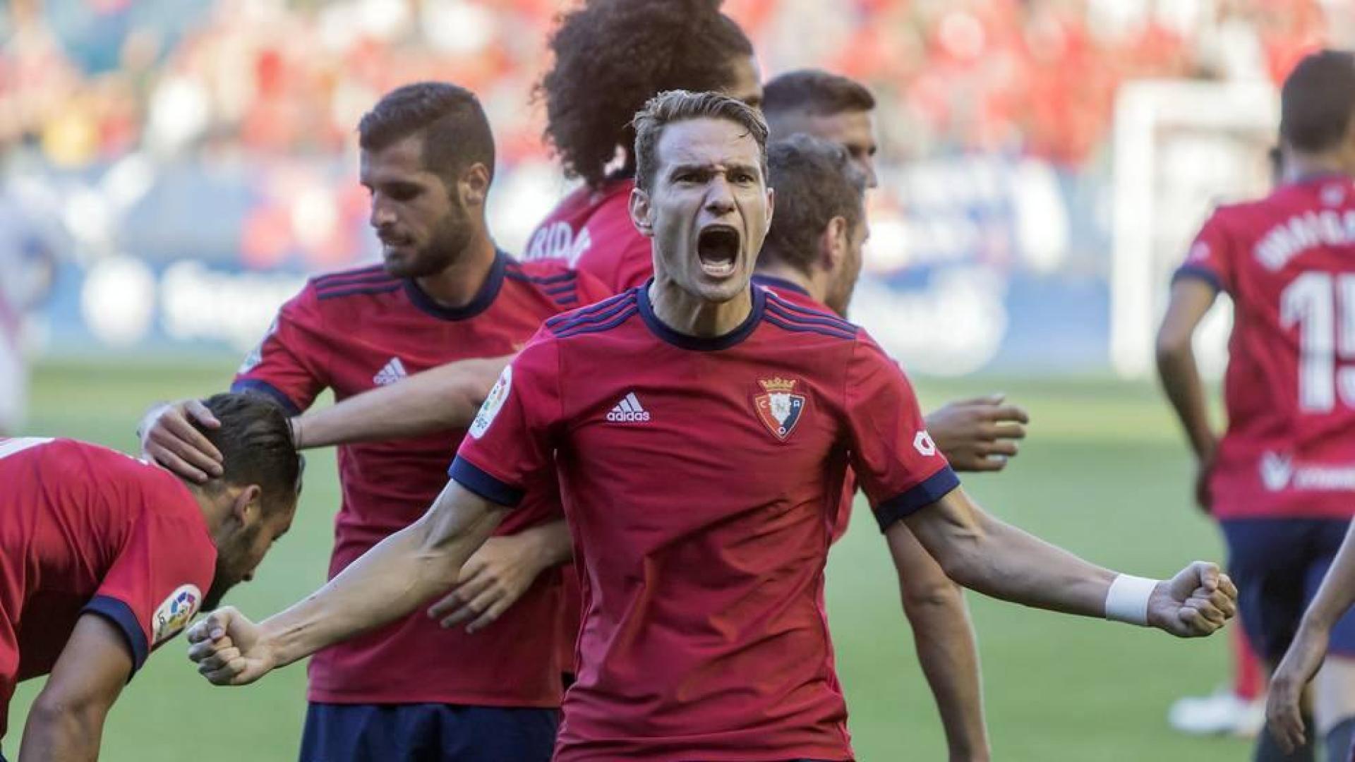 Imágenes del partido en El Sadar