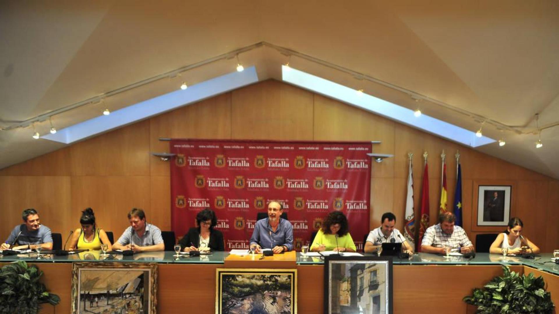 Un momento del último pleno celebrado en Tafalla.