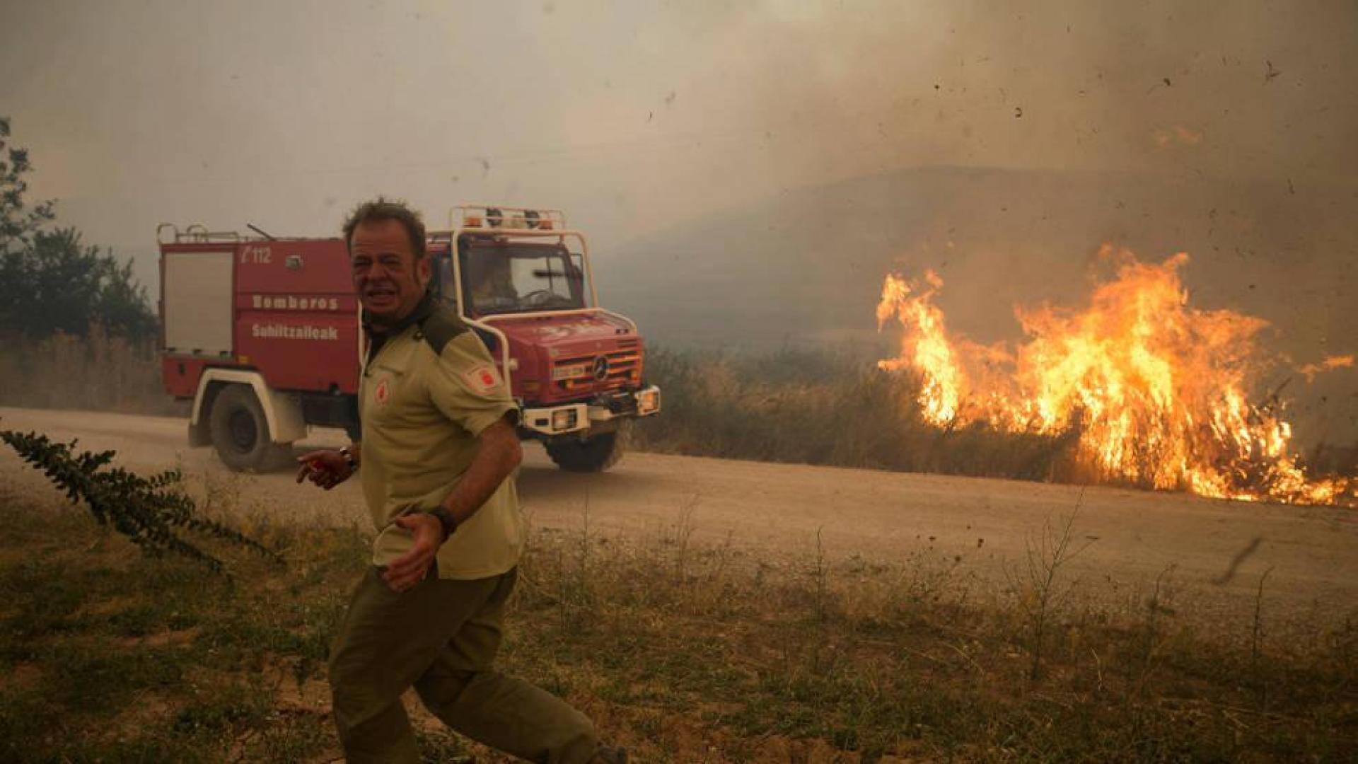 Guarda forestal en el incendio de Tafalla: “Fue uno de los días más duros”