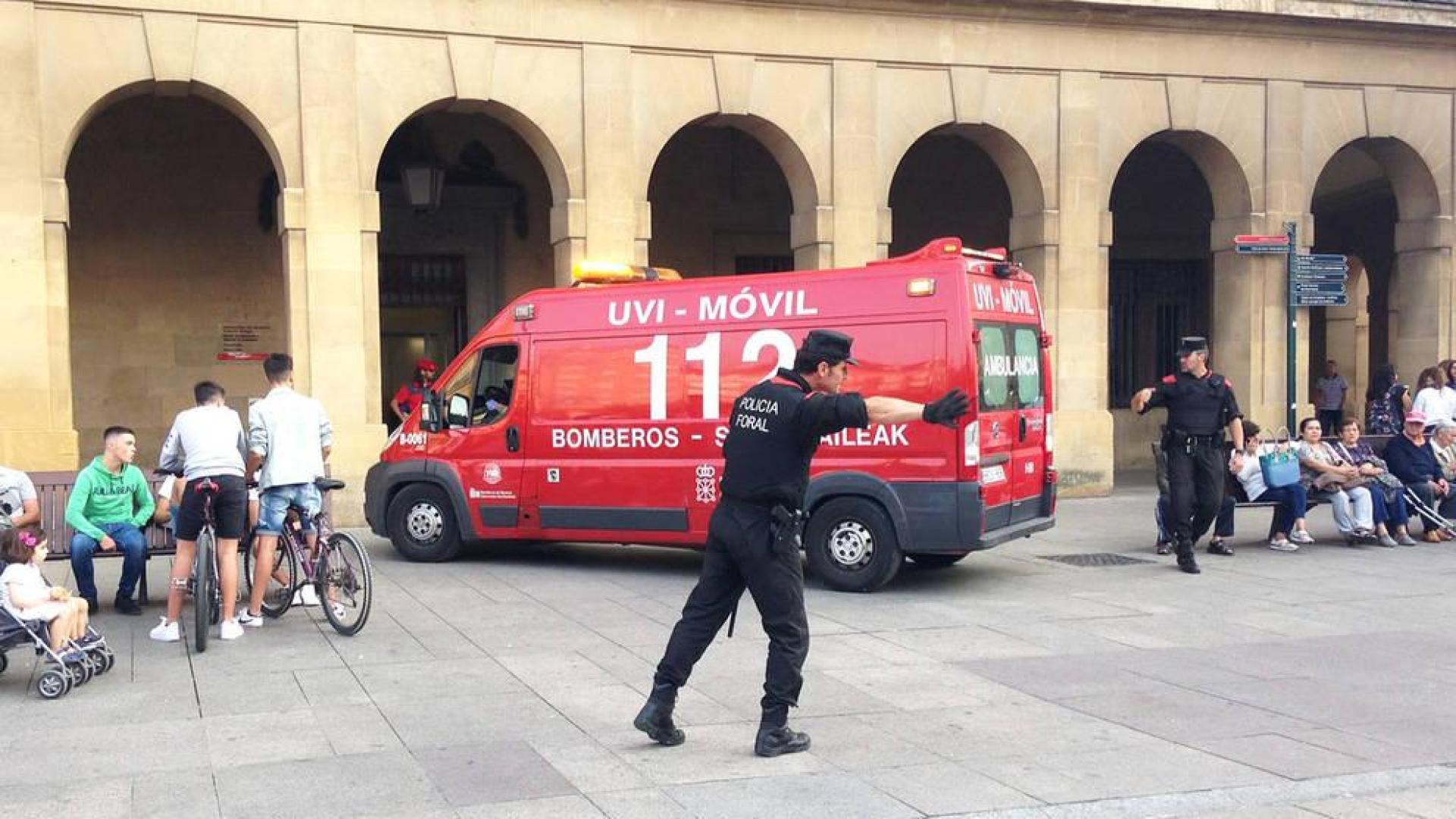 Un herido tras ser apuñalado por una mujer en el Casco Viejo de Pamplona