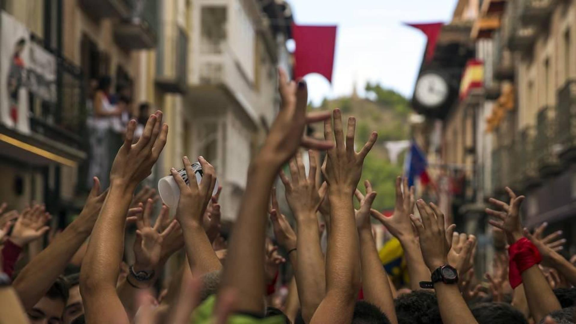 El cohete da inicio a las fiestas de Sangüesa 2017