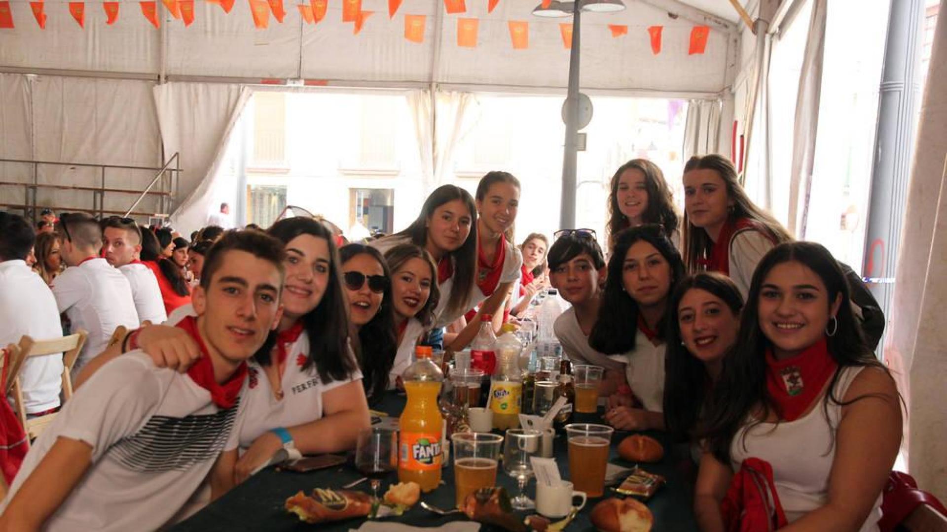 Comida del Día de las Peñas en fiestas de Corella 2017