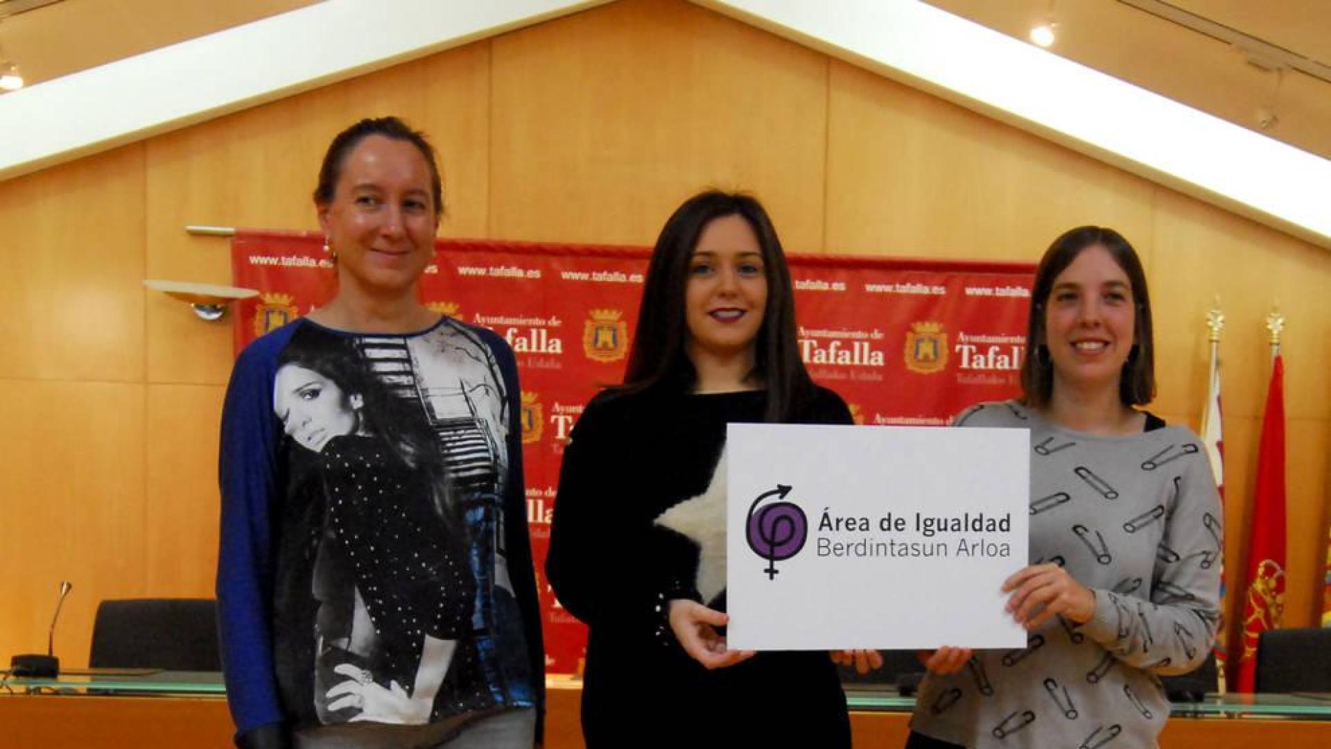 El logotipo, seña de la igualdad en Tafalla