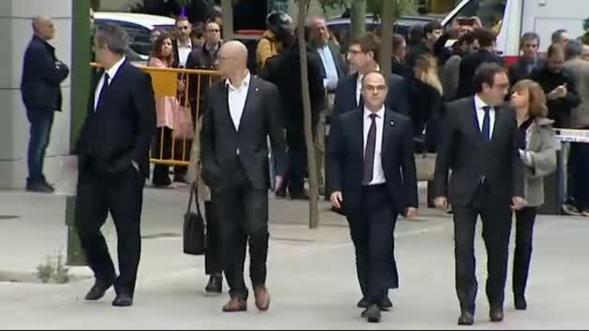 Los exconsellers del Govern llegan a la Audiencia Nacional