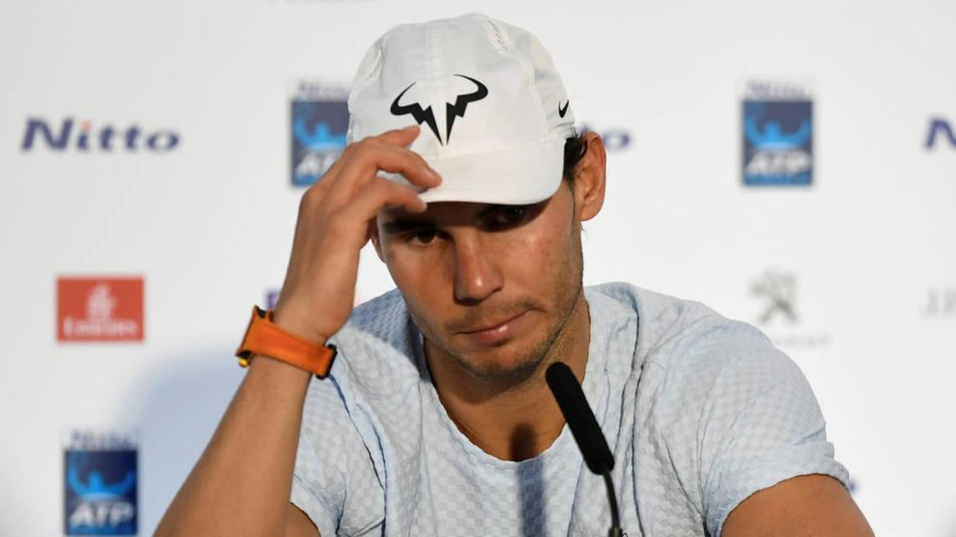 Nadal se retira de las ATP Finals por problemas en la rodilla tras caer ante Goffin