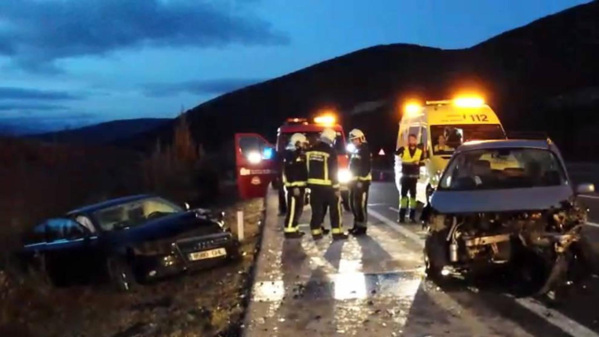 Dos heridos en la AP-15 en Pueyo en un accidente tras saltarse un coche la mediana