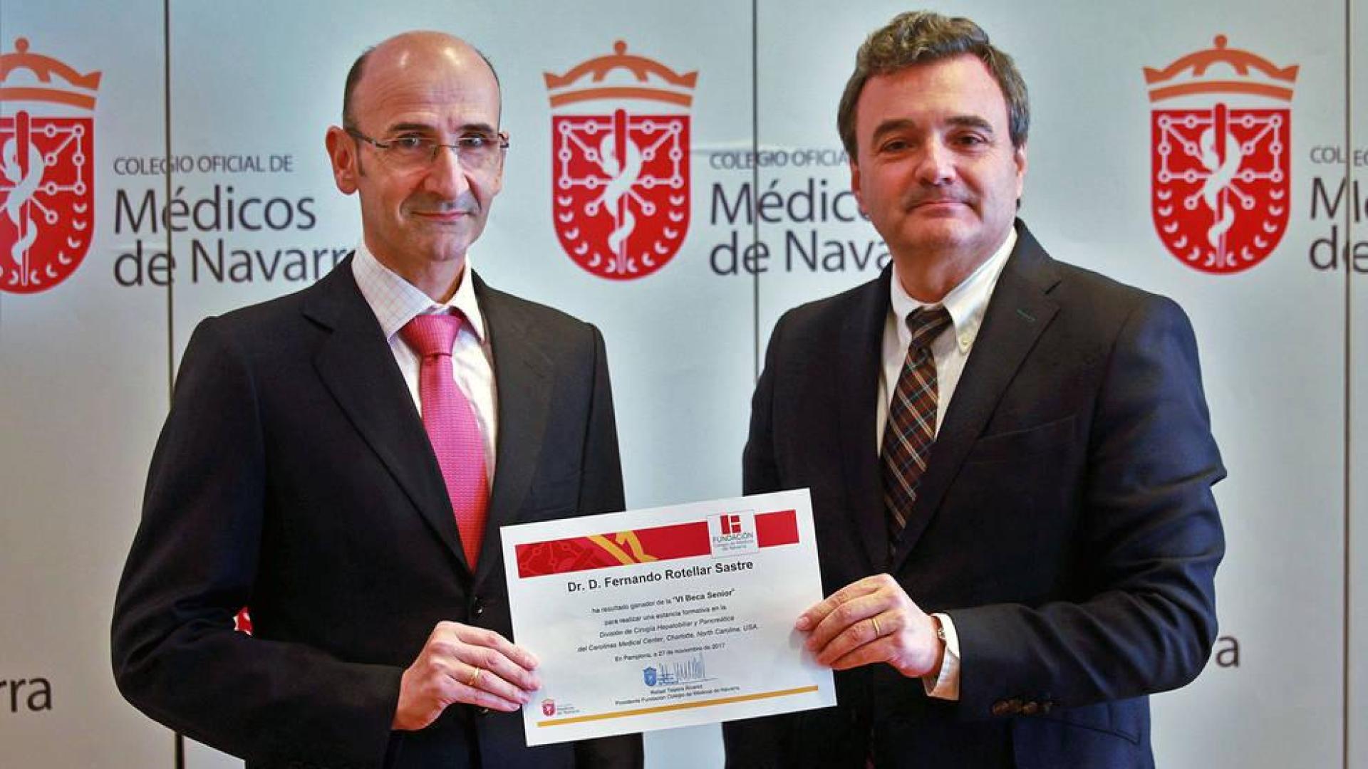 El cirujano Fernando Rotellar gana la beca senior del Colegio de Médicos