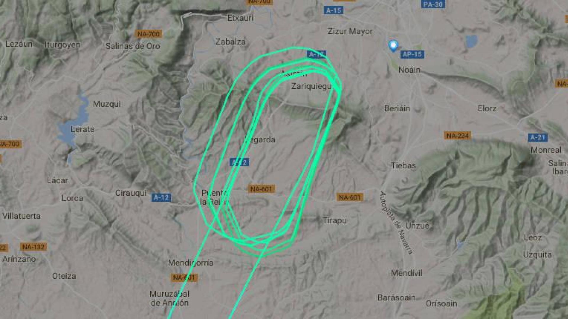 La nieve obliga a desviar un avión que iba a aterrizar en el aeropuerto de Noáin