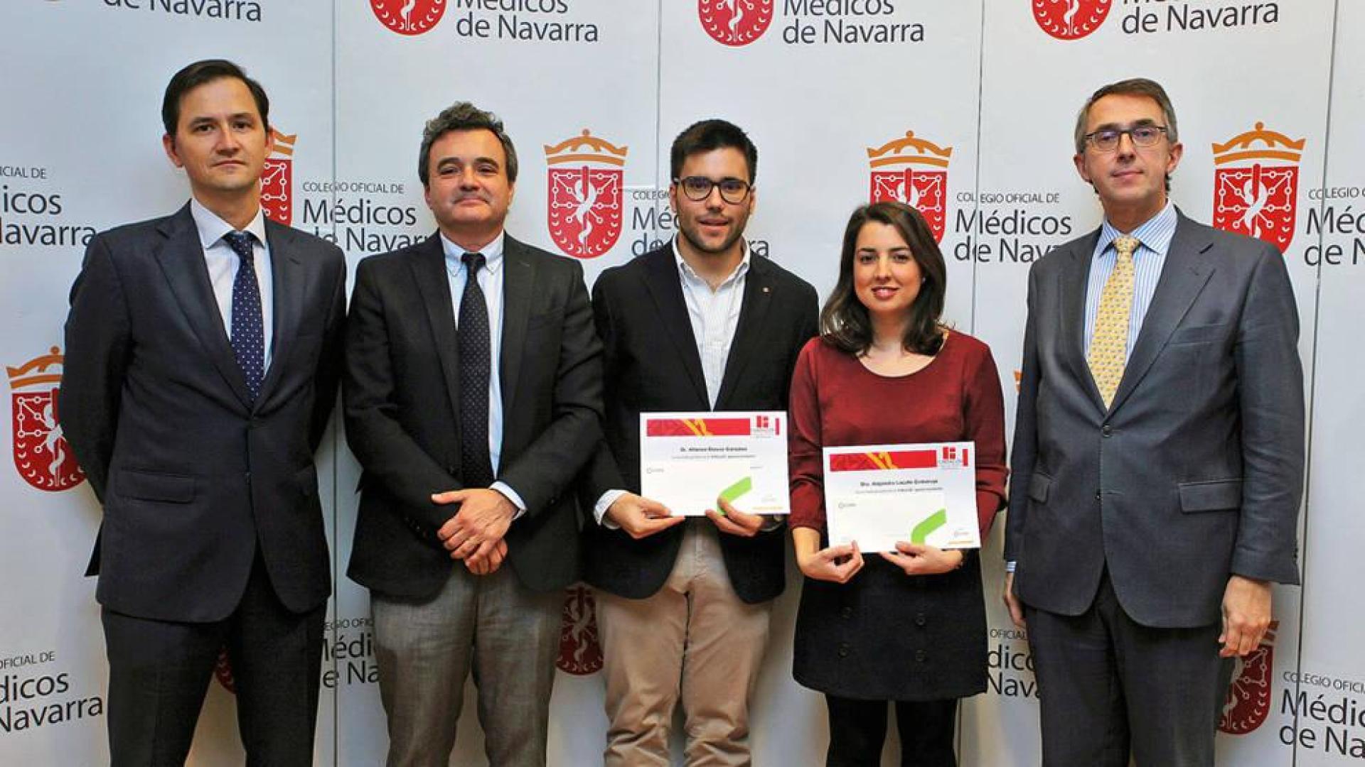 Alfonso Elosua y Alejandra Lacalle, becas MIR del Colegio de Médicos