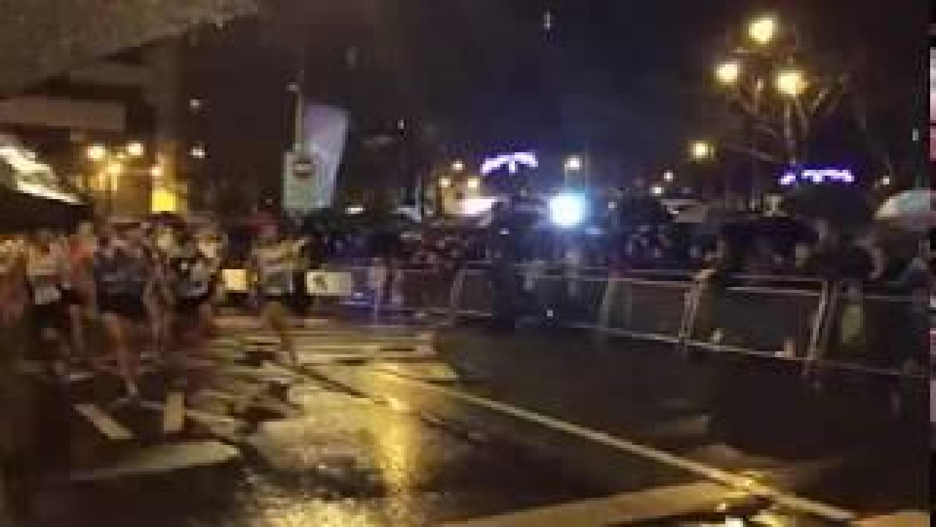 Salida de la categoría masculina en la San Silvestre de Pamplona