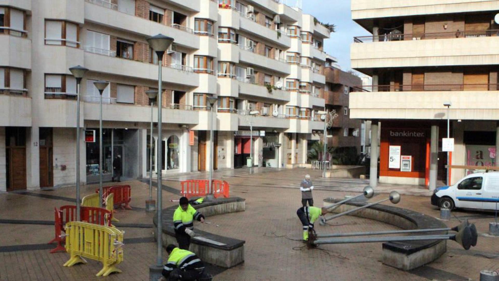 Tudela mejora la iluminación de la plaza Sancho El Fuerte