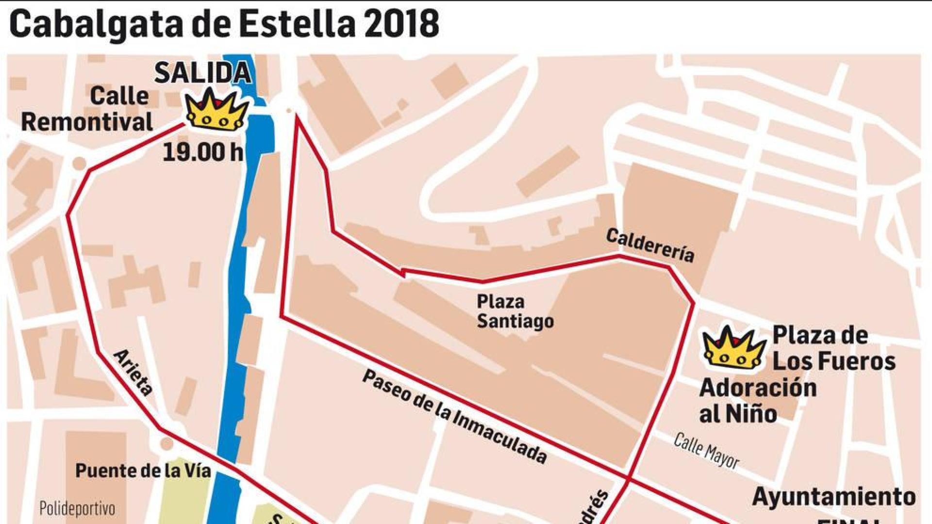 Peñaguda recibirá a los Reyes en Estella aunque la lluvia altere el recorrido