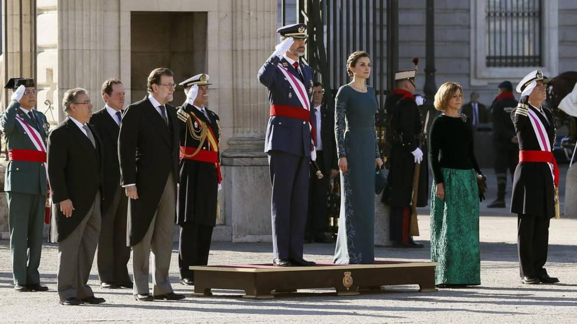 Felipe VI en la ceremonia de la Pascua Militar en el Palacio Real.