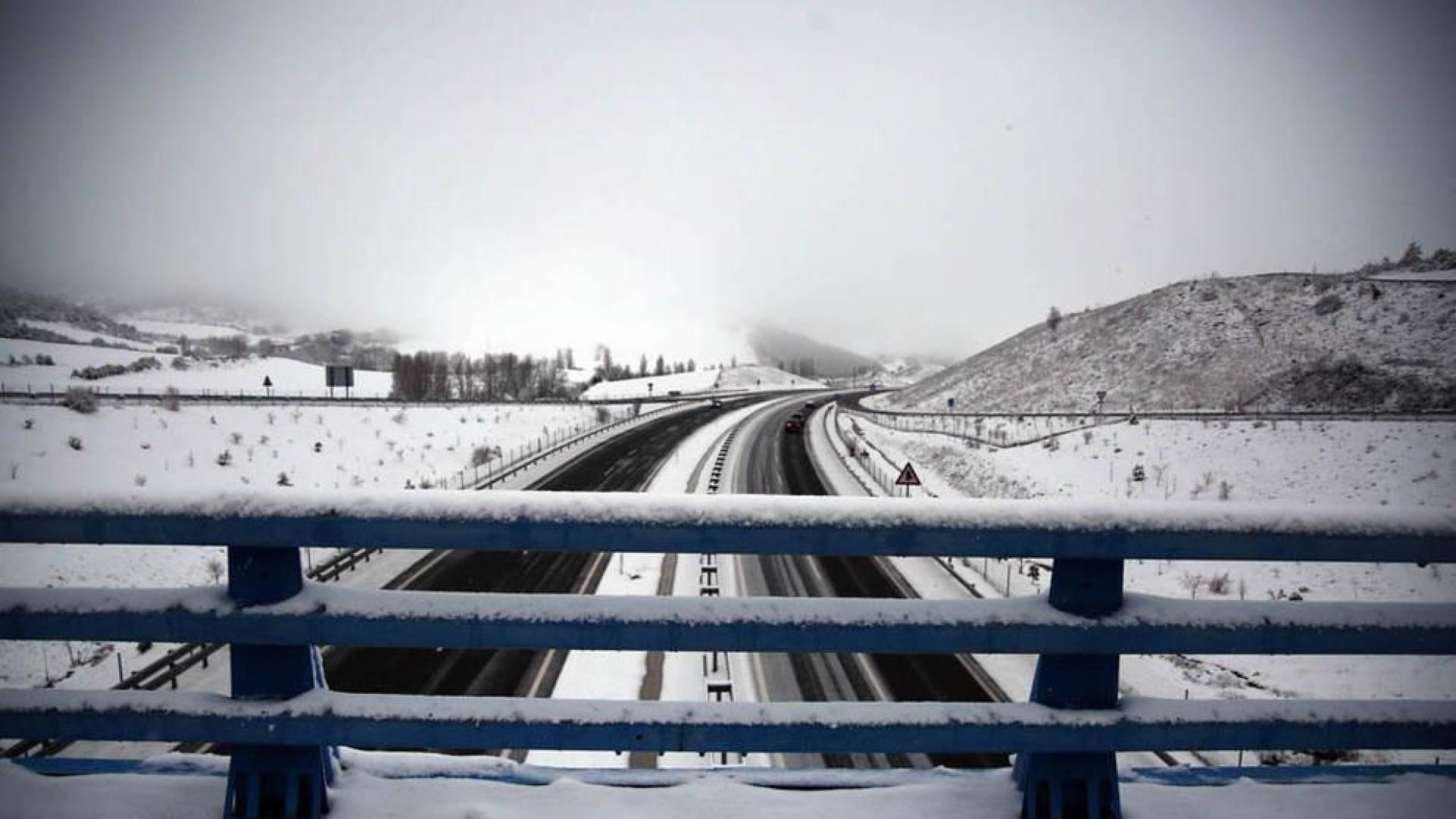 Intensa nevada en la Navarra