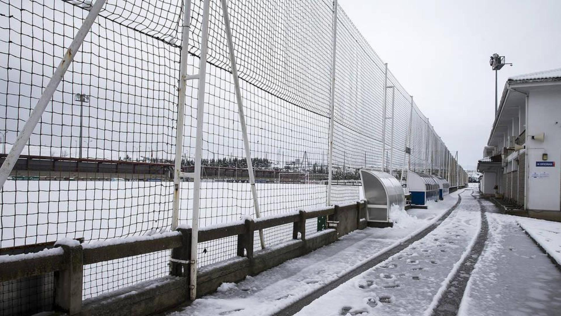 Jornada reducida en el fútbol navarro por la nieve