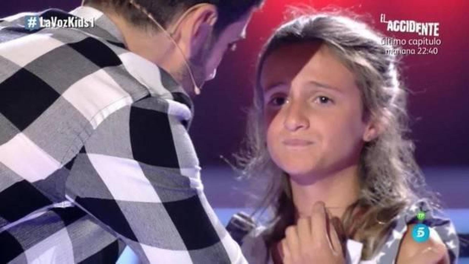Una pamplonesa de 11 años le rompe el corazón a Melendi en La Voz Kids
