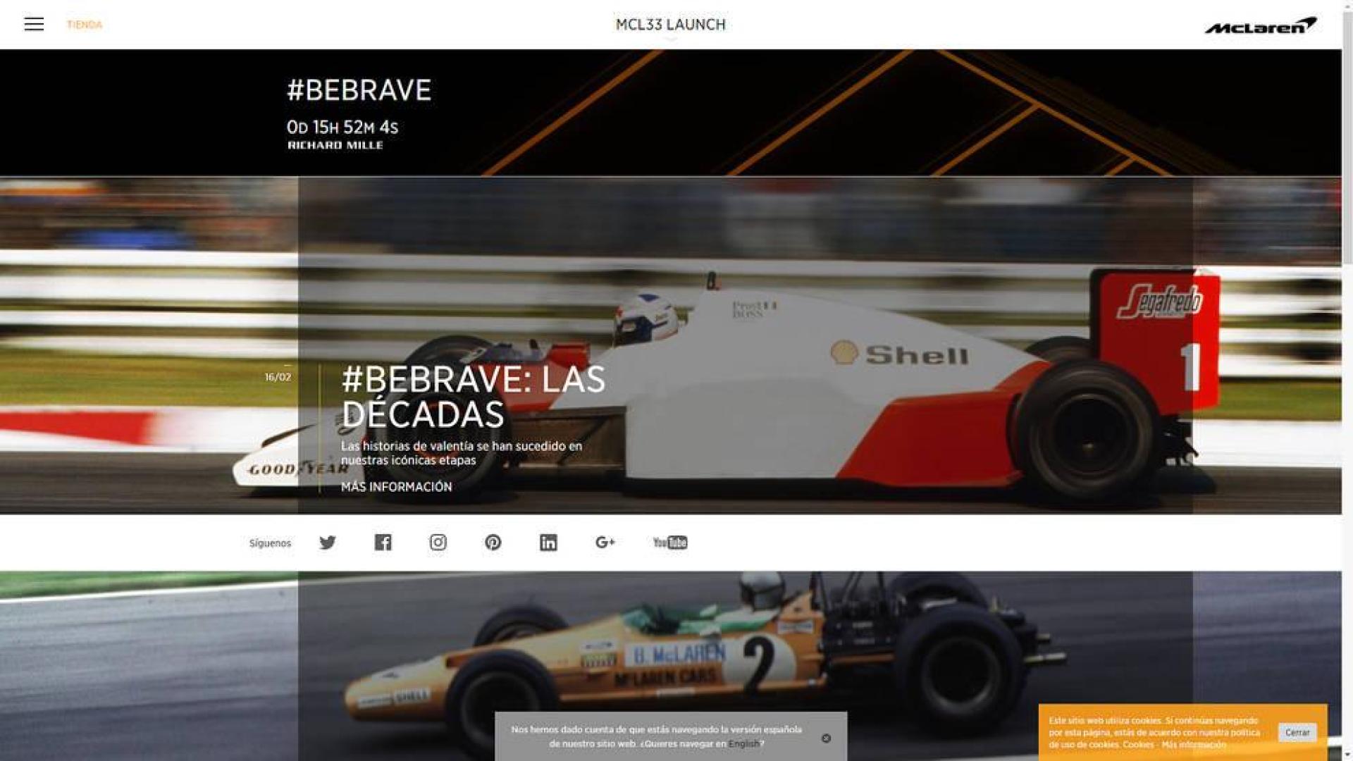 McLaren presentará oficialmente este viernes el nuevo MCL33
