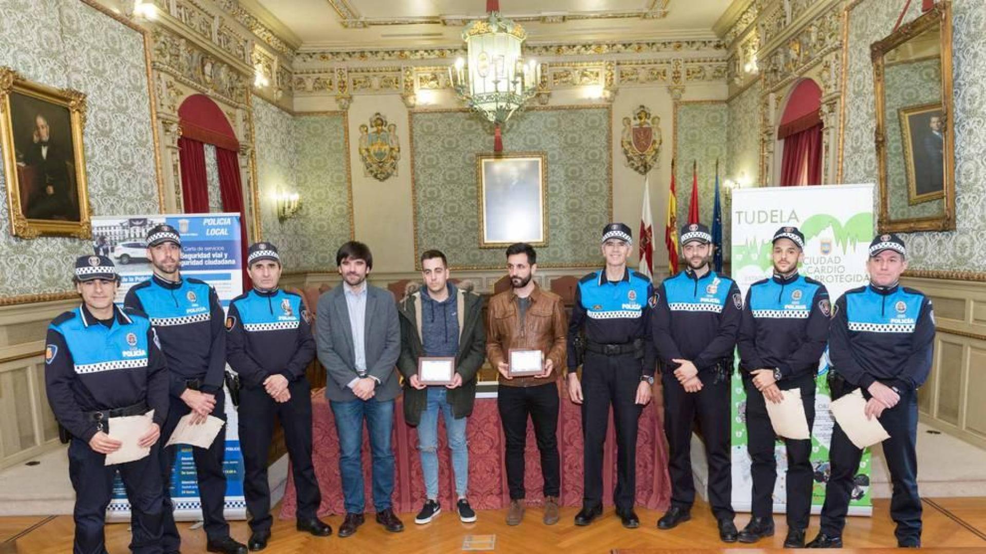 Tudela reconoce la labor de 6 agentes municipales y dos ciudadanos