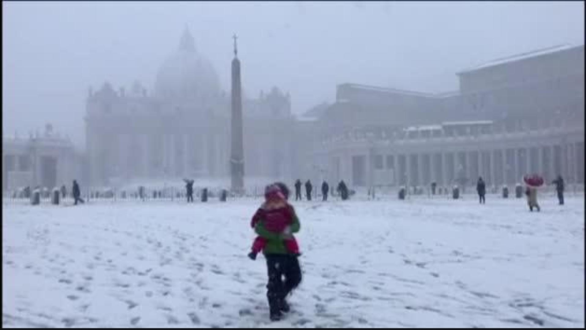 Espectaculares imágenes de la nevada en Roma