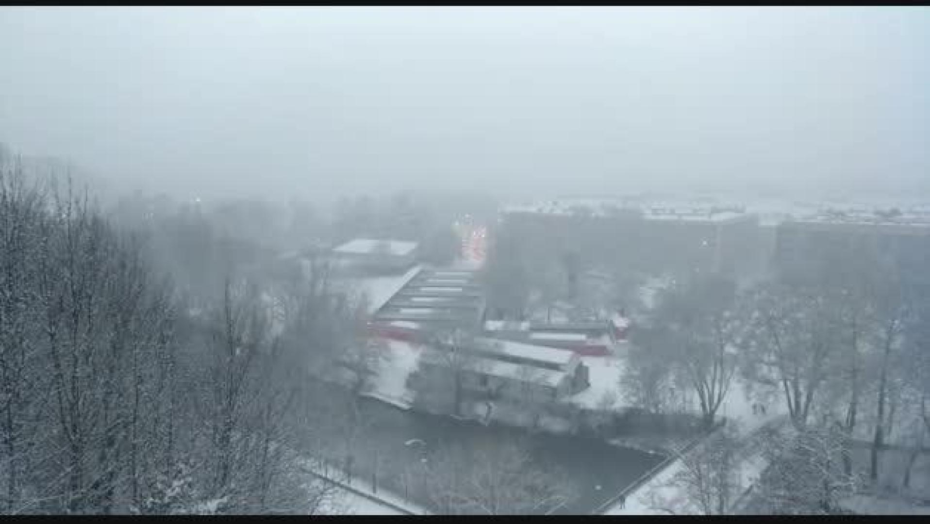 Vïdeo de la nieve sobre la Rochapea