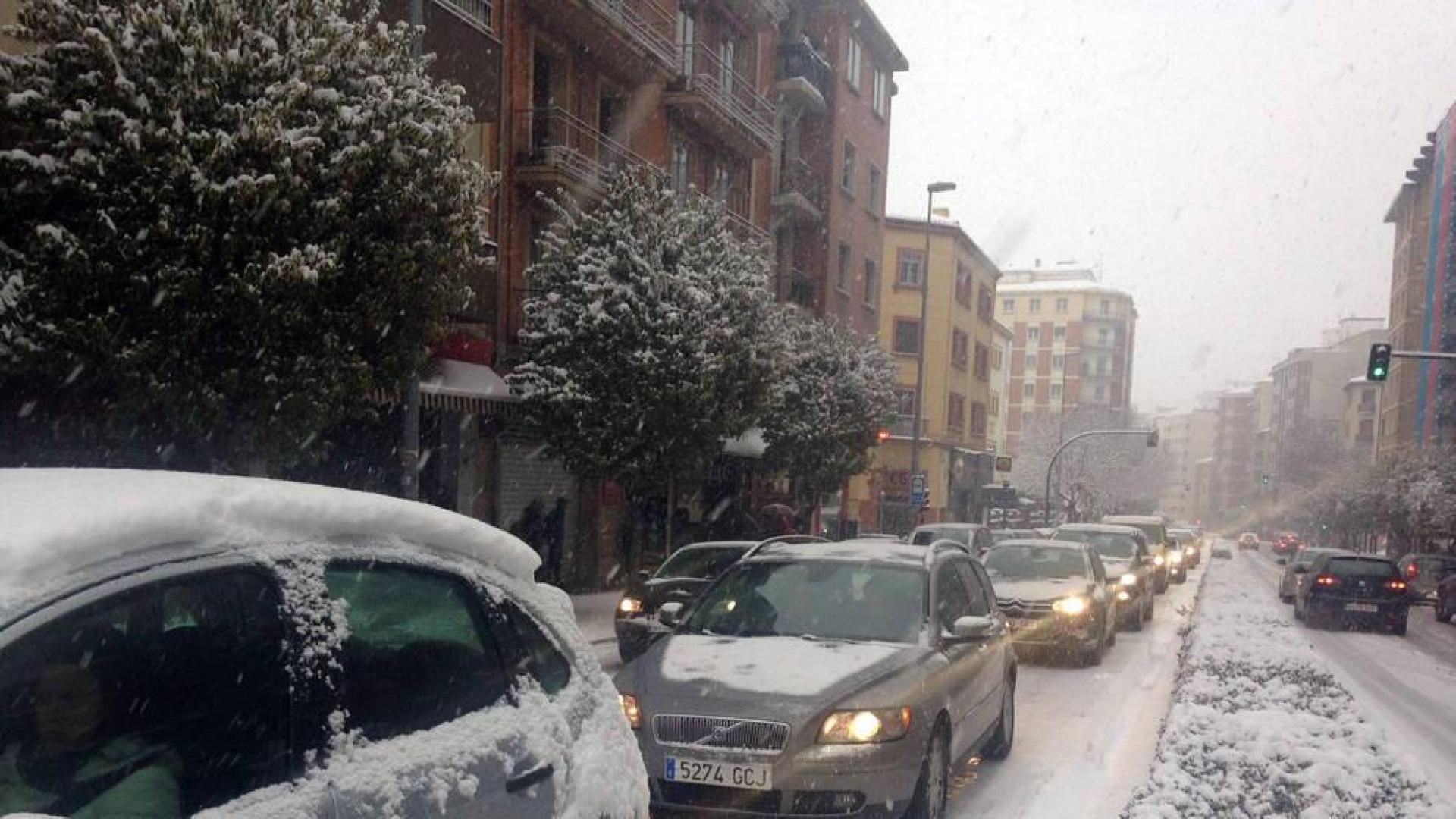 Nieve en Pamplona