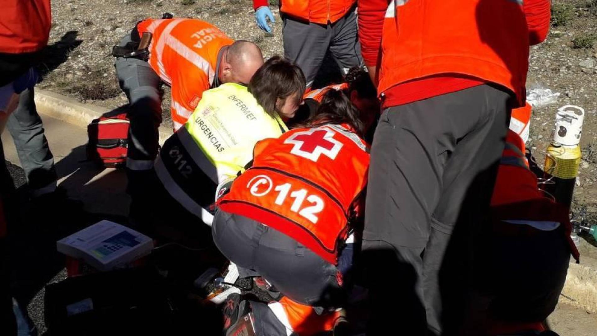 Trasladado un peregrino de 70 años en Yesa por sufir una parada cardíaca