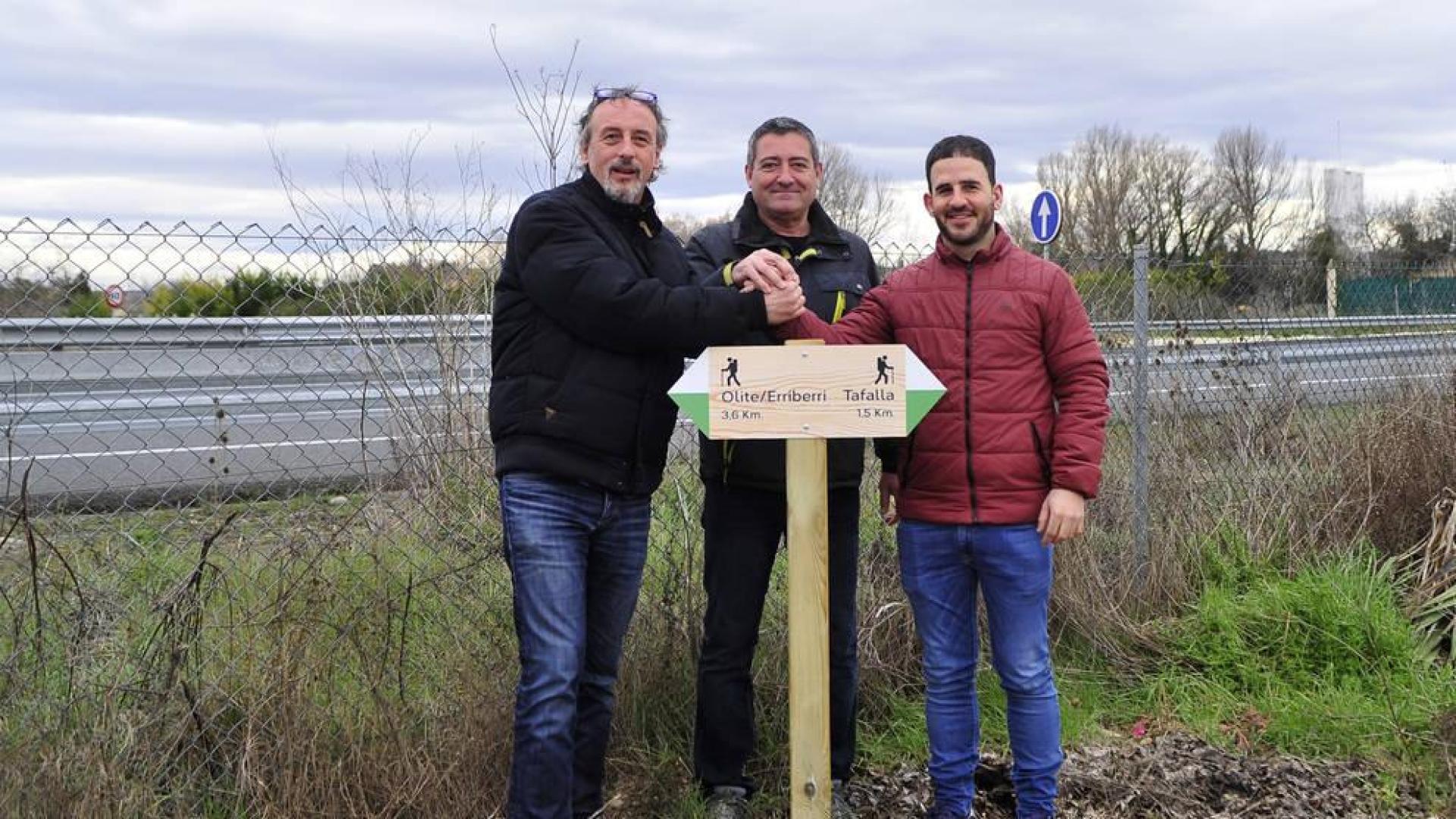 Tafalla y Olite señalizan el camino que las une para recorrerlo a pie