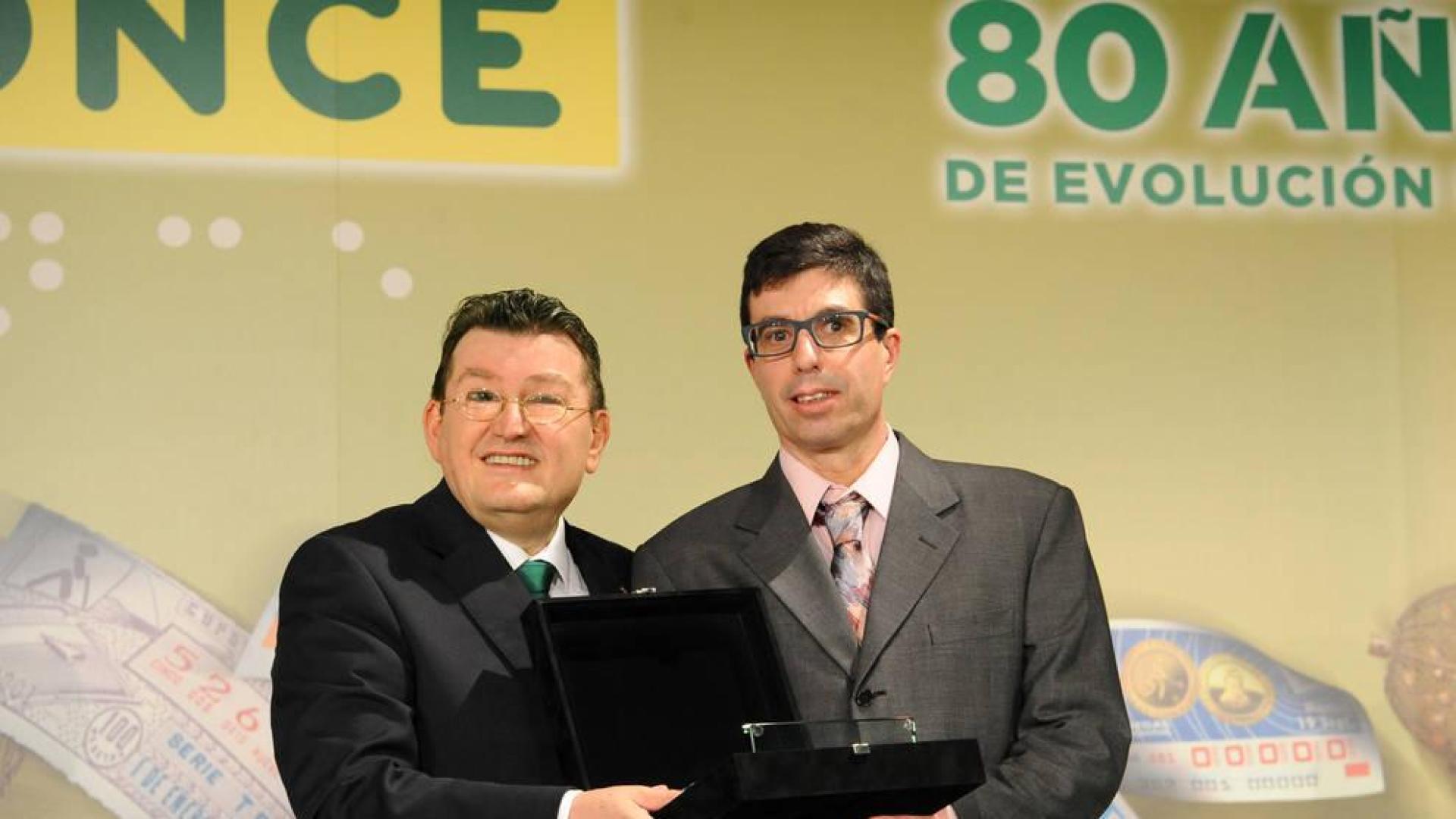 Pablo García, mejor vendedor de la ONCE en Navarra en 2017