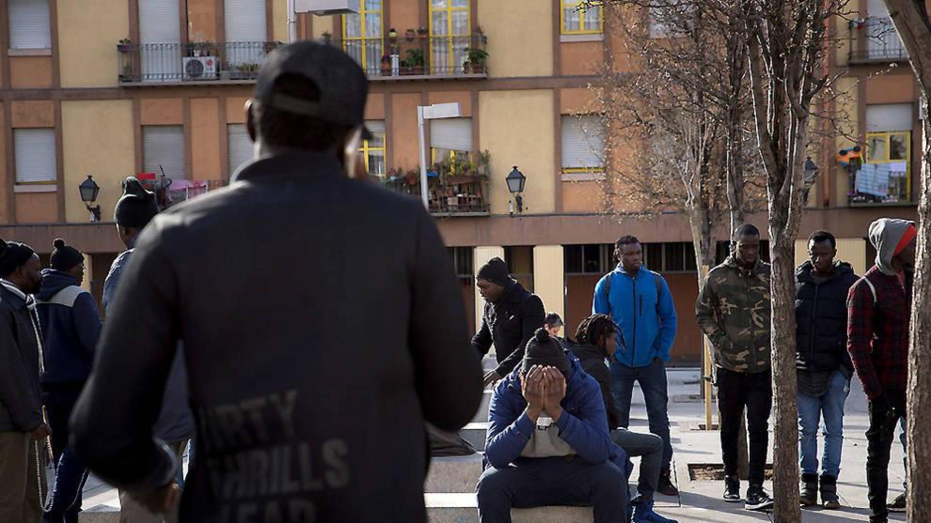 Tensión entre senegaleses concentrados en Lavapiés y la Policía