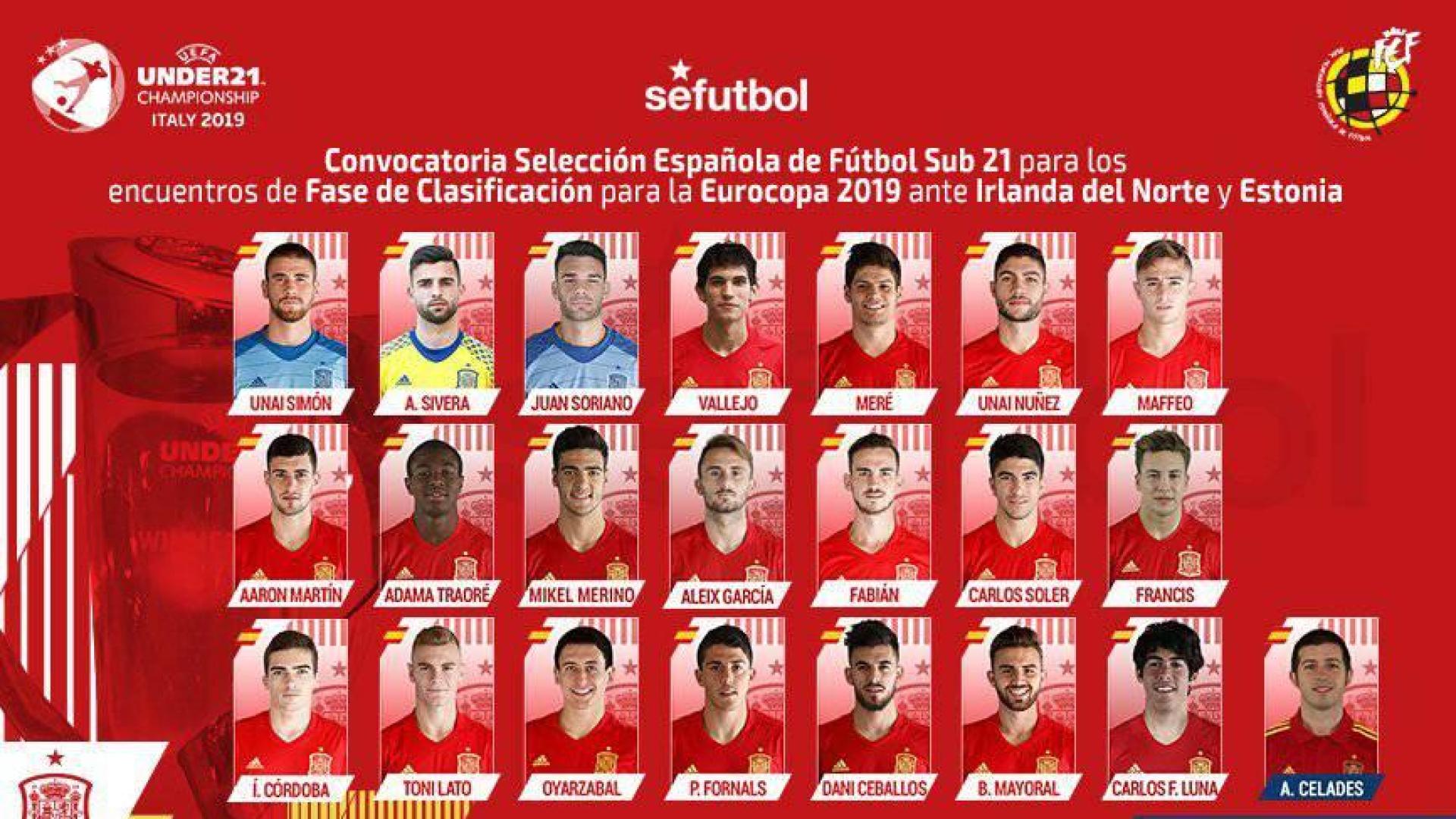 Mikel Merino, convocado para los próximos dos partidos de la Sub-21