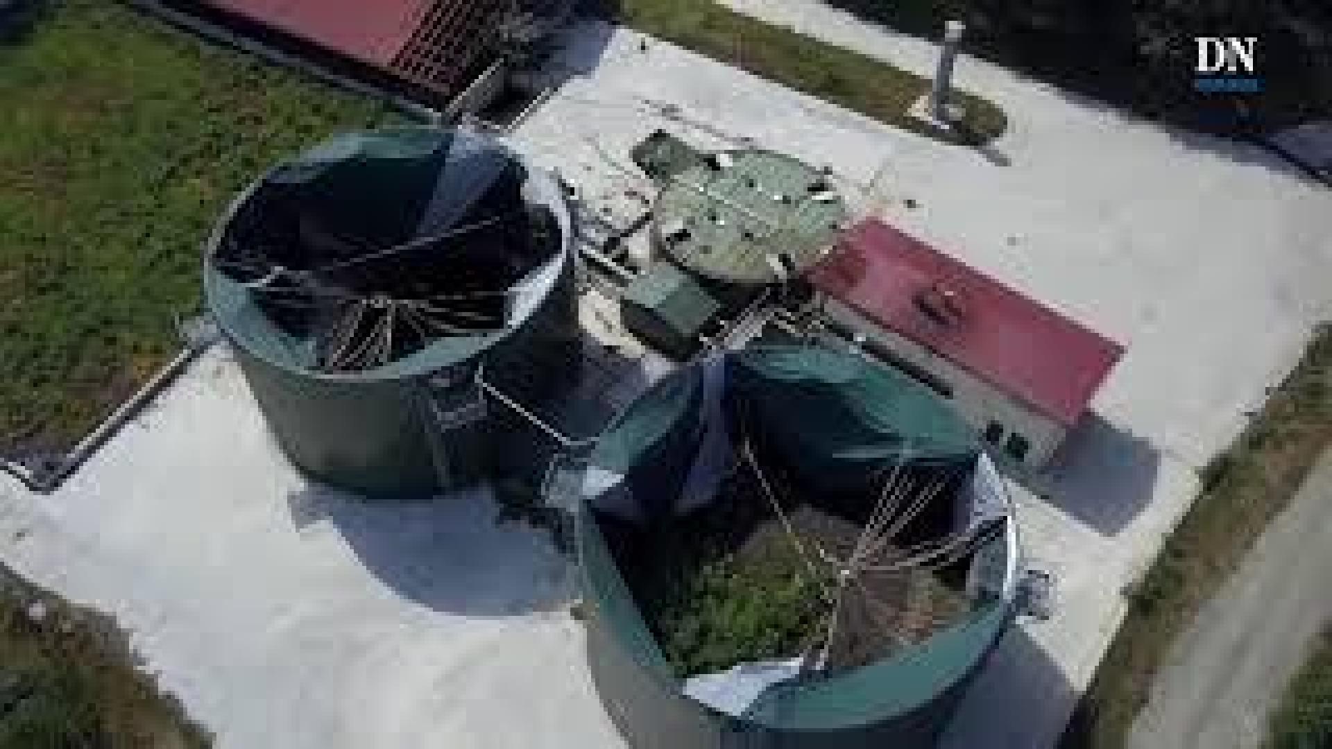 Vista aérea de la planta de biogás de Ultzama
