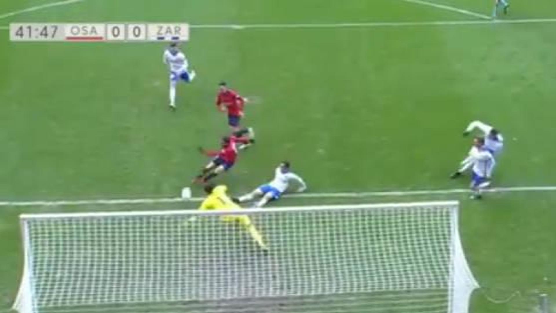 Ocasiones de gol rojillas en el partido ante el Zaragoza