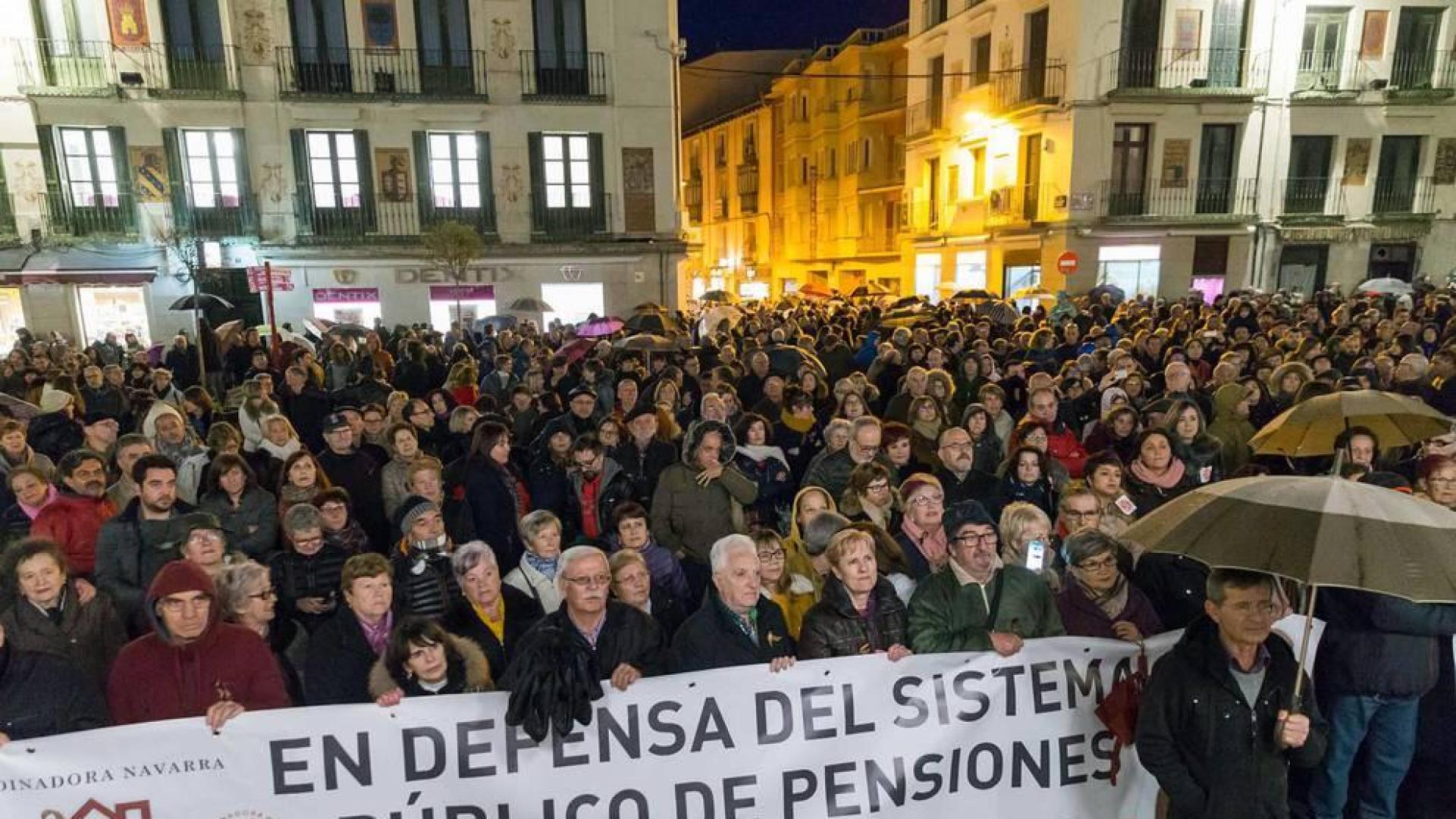 Manifestación en Tudela por las pensiones dignas.