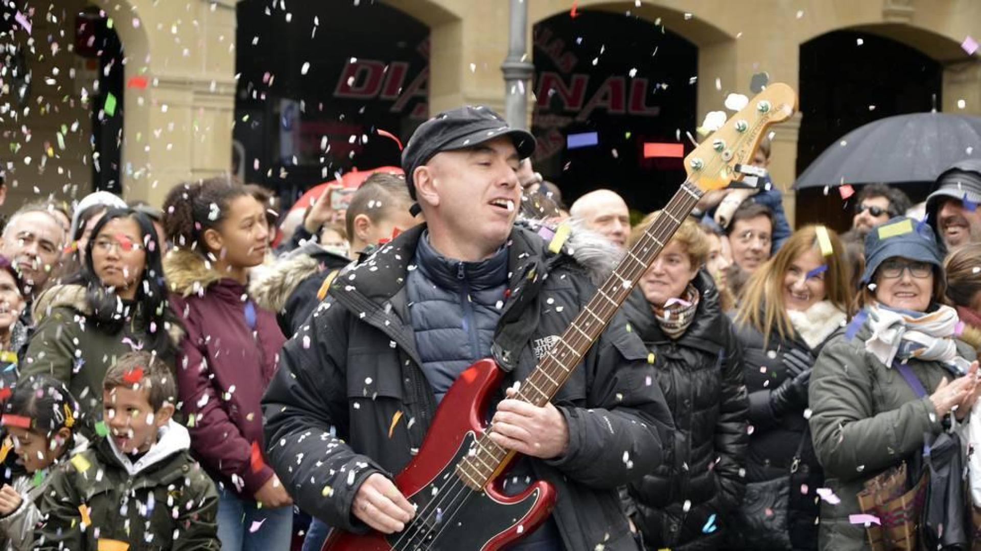 Grabación del flashmob de Walk on Project en Pamplona